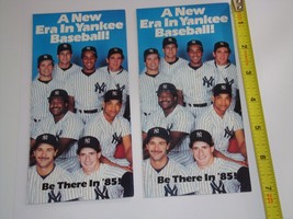 The New York Yankees 2 Vintage 1985 Baseball Schedules Ken Griffey Don Mattingly - £6.40 GBP