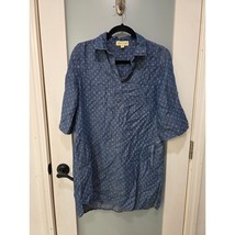 Cloth &amp; Stone Blue Chambray Tunic Dress S Short Sleeve Pockets - $35.00