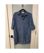 Cloth &amp; Stone Blue Chambray Tunic Dress S Short Sleeve Pockets - $639.26 MXN