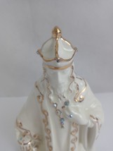 1968 Holland Mold Christmas Nativity Off White &amp; Gold Jeweled 7&quot; Wise Man (C) - £20.50 GBP