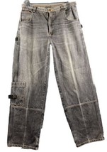 Ruff N Tuff Gray Carpenter Baggy Jeans Y2K Style Size 38 Grunge Streetwear - $31.68