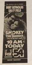 Smokey And The Bandit Tv Guide Print Ad Burt Reynolds Sally Field TPA18 - £4.74 GBP