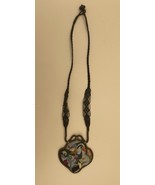 Theodora Easton Embroidery Macrame “Jangle Florist” #664 1978 Necklace - $2,798.40 MXN