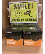 4 Dummy Security Cameras Surveillance Signs Fake Non-Working Decoy Light... - $19.55 CAD