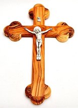Olive Wood Cross Made in Bethlehem Jerusalem (Size L/28 x W/17.5 cm) - £28.12 GBP