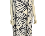 NWT Nic+ Zoe White &amp; Black Leaf Print Sleeveless Dress Sz 2X - £41.75 GBP