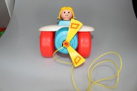 Vintage Fisher Price &quot;Pull Along Plane #171&quot; Toddler Toy-Vintage 1980 damaged - $7.91