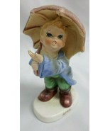 Lefton #2300 Birthday Boy of the Month-April with Umbrella (Damaged-SEE ... - £10.73 GBP