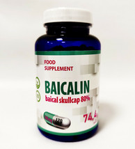 BAICALIN 120 Capsules  Skullcap Root 80% Extract Food Supplement - $26.59