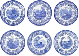 Spode Blue Room Set of 6 Zoological Plates, Assorted Motifs - $231.63