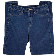 H&amp;M &amp;Denim Womens Skinny Ankle Jeans Blue Stretch High Waist Dark Wash Denim 29 - £15.02 GBP