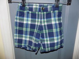 Janie and Jack Blue Plaid Shorts Adjustable Waist Size 18/24 Months Boy&#39;... - £12.55 GBP