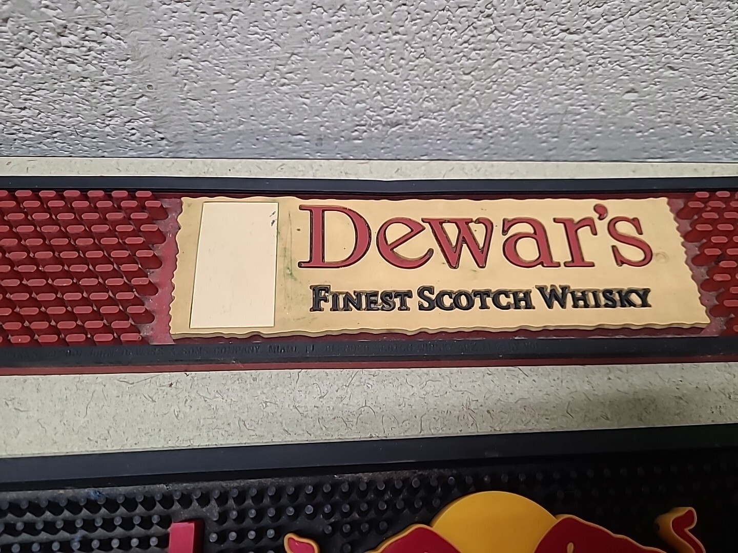 Lot of 3 Rubber Bar Spill/Drip Mats Red Bull, Dewar's, Windsor Canadian Whiskey Item image 5
