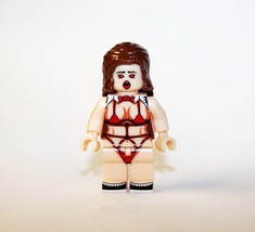 Ktoys Building Girl in Red Bikini woman Brown Hair Dancer Minifigure US Toys - $8.30