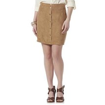 Metaphor Women&#39;s Missy Microsuede Mini Skirt Toasted Coconut Size 10 NEW - £15.55 GBP