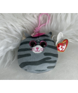 TY Beanies Squish-A-Boos Kiki The Cat - 3.5&quot; Mini Super Soft Plush Clip On - $154.71 MXN