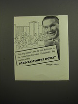 1952 Lord Baltimore Hotel Ad - One big reason I like to visit Baltimore - £14.78 GBP