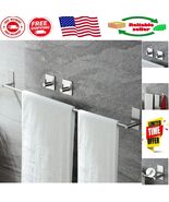 Elegant 32-Inch Stainless Steel Towel Bar with Adhesive Hooks - Rustproo... - $50.34 CAD