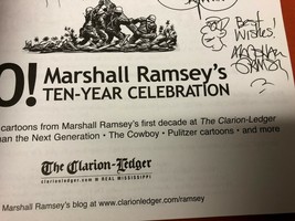 Marshall Ramsey&#39;s Ten-Year Celebration SIGNED Mississippi editorial cart... - £19.41 GBP