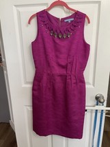 Antonio Melani Sleeveless Fuchsia Purple Party Dress Wedding Rhinestone ... - £22.13 GBP
