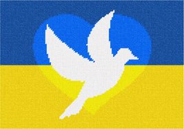 Pepita Needlepoint kit: Peace Love Ukraine, 10&quot; x 7&quot; - £39.09 GBP+