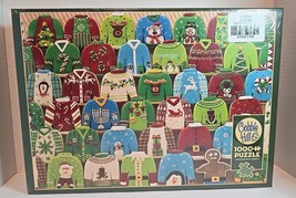 Cobble Hill Jigsaw Puzzle Ugly Xmas Sweaters 1000 Piece Poster Included NEW - $14.52