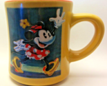 Disney Store Minnie Mouse Coffee Mug Gold Blue  Cup  - £8.11 GBP