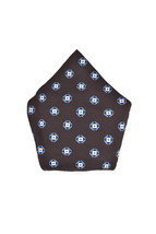 EMPORIO ARMANI Mens Pocket Square Silk Elegant Black Size 12&quot; X 12&quot; 340033 - $60.73
