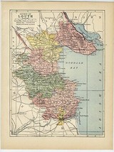 1902 Antique Map Of The County Of Louth / Ireland - £20.47 GBP