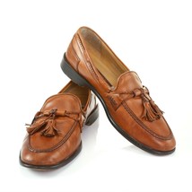 Johnston Murphy Brown Leather Moc Toe Tassel Loafers Slip On Shoes Mens ... - £27.53 GBP
