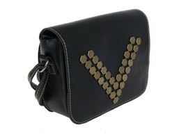 Sling Bag Handbag with Metal Buttons Rivets and Adjustable Cross Shoulde... - £30.96 GBP