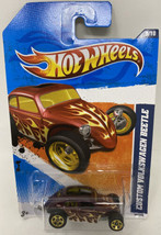 2011 Hot Wheels #99 Heat Fleet 9/10 CUSTOM VOLKSWAGEN BEETLE Maroon Variant - $5.00