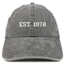 Trendy Apparel Shop EST 1978 Embroidered - 45th Birthday Gift Pigment Dyed Washe - £15.97 GBP