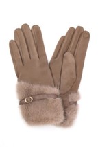   Faux Fur And Strap Cuff Smart Touch Gloves. - $25.75