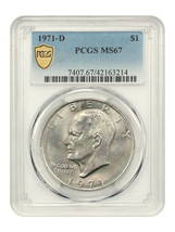 1971-D $1 PCGS MS67 - $1,069.43