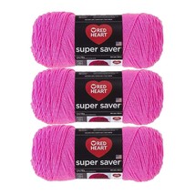 Red Heart Bulk Buyuper Saver Yarn (3-Pack) Pretty n Pink E300-722 - £35.43 GBP