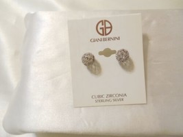 Giani Bernini 3/8&quot; Sterling Silver Cubic Zirconia Fireball Stud Earrings... - $24.18