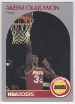 M) 1990-91 NBA Hoops Basketball Trading Card - Akeem Olajuwon #127 - £1.57 GBP