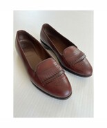 Allen Edmonds Sz 6.5 Chadwick Burgundy Leather Slip On Flats Loafer Shoes - €26,75 EUR