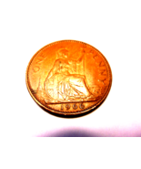 1966 Great Britain One Penny Queen Elizabeth Large Cent England Coin - $130.77 MXN