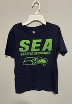 NFL SS Crew Neck Seattle Seahawks Tee, Navy/Green - Size M (10/12) (GUC) - $6.00