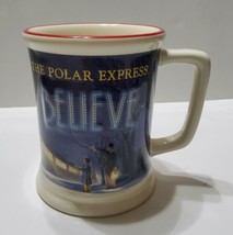 The Polar Express Christmas Coffee Cup Hot Chocolate Mug BELIEVE Texture... - £10.30 GBP