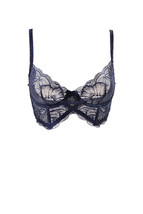 L&#39;AGENT BY AGENT PROVOCATEUR Womens Bra Lace Long Line Blue Size 32B - $29.09