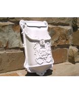 WHITE Cast Iron Reproduction Victorian style mailbox suggestion box bz - £62.89 GBP