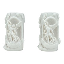 Set 2 Michael Archangel Columns Pillars Greek Candle Holders Candlestick 4.13... - £33.33 GBP