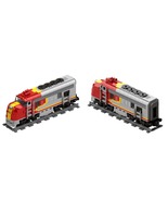 Santa Fe Super Chief Train Passenger Locomotive Building Blocks Brick Toys - £82.56 GBP