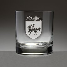 McCaffrey Irish Coat of Arms Tumbler Glasses - Set of 4 (Sand Etched) - £51.32 GBP