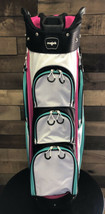 DEMO Majek Premium Ladies Black White Teal Pink Golf Bag 14-way Top 5010... - $156.75