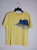 Nautica Shirt Adult L Yellow Pacific Sailfish Swordfish Short Sleeve T Mens - $202.06 MXN