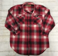 B.u.m. Equipment Flannel Plaid Button Up Red Cotton Vintage 90s Shirt Sz:L EUC - £27.24 GBP
